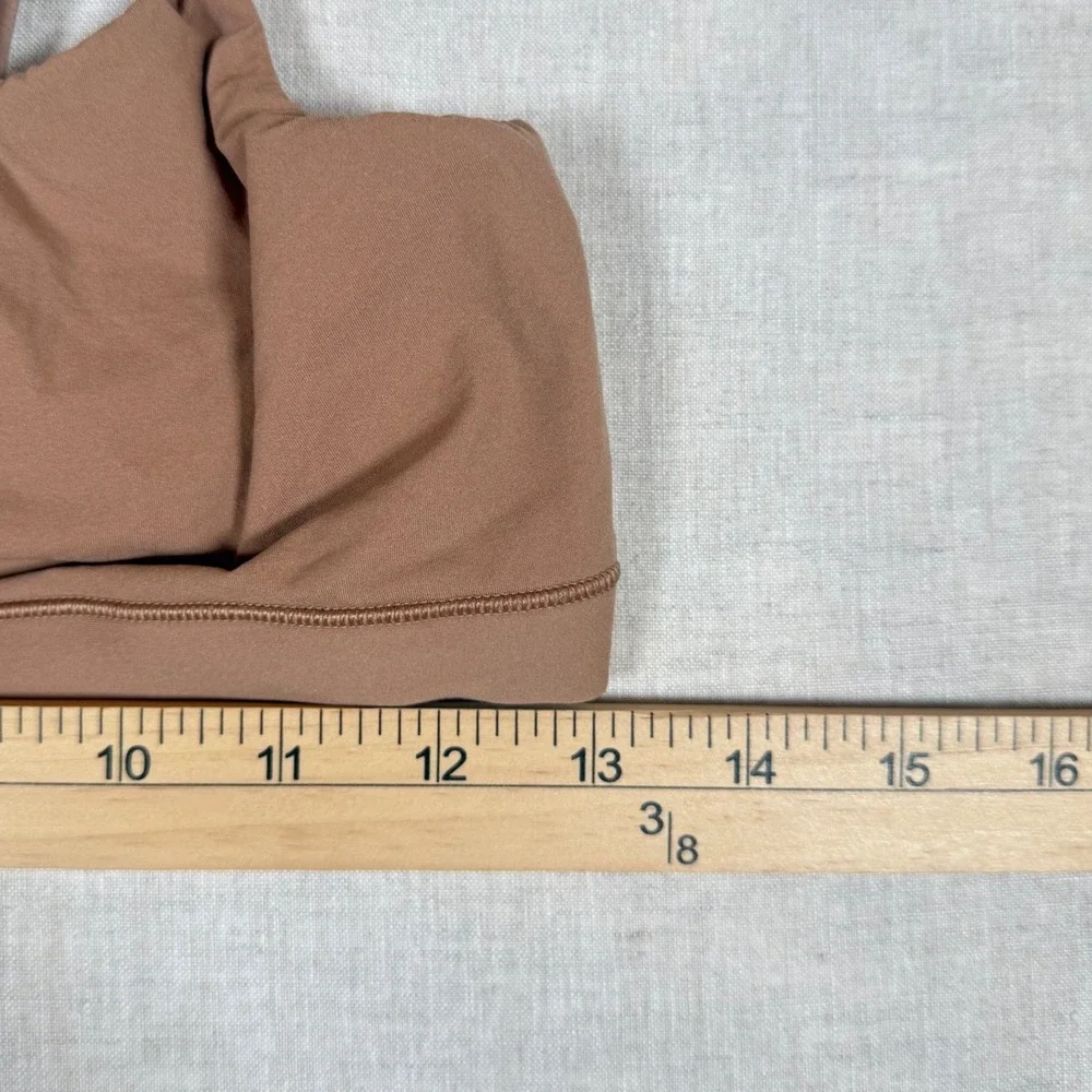 Quince Second Skin Bralette Womens Medium Brown Tan Excellent Adjustable Straps